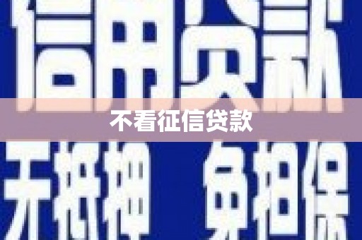 中方不看征信贷款