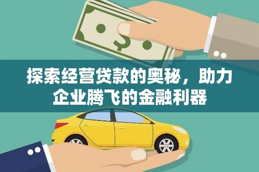 巴青探索经营贷款的奥秘，助力企业腾飞的金融利器