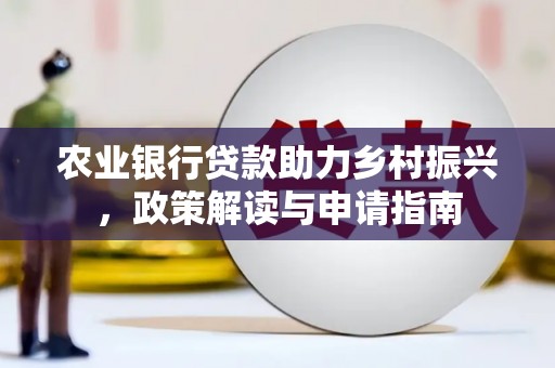 岱山农业银行贷款助力乡村振兴，政策解读与申请指南