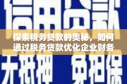 温岭探索税务贷款的奥秘，如何通过税务贷款优化企业财务