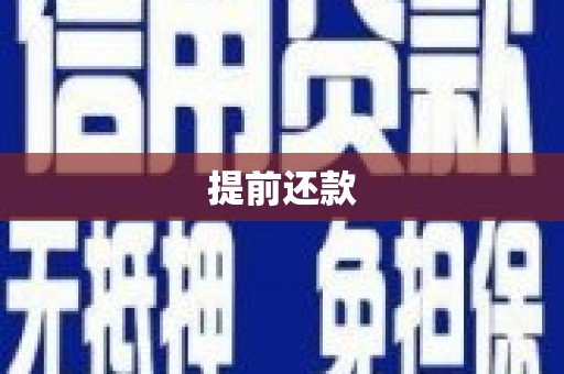 鹤庆提前还款