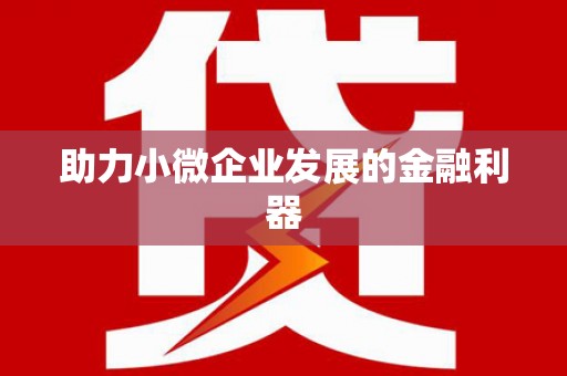 九台助力小微企业发展的金融利器